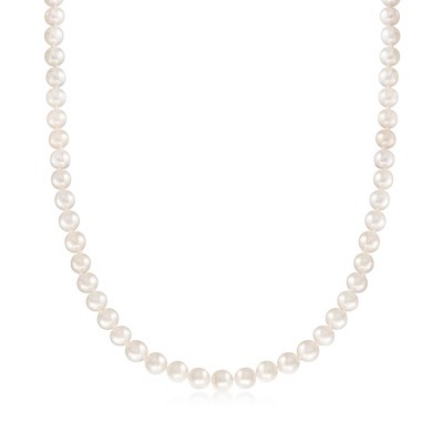 Ross-Simons 7-8mm Cultured Pearl Necklace With 14kt Yellow Gold