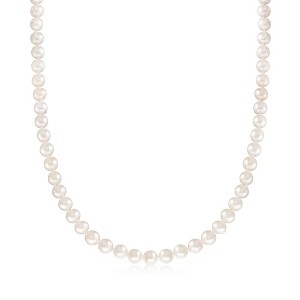 Ross-Simons 7-8mm Cultured Pearl Necklace With 14kt Yellow Gold - 1 of 4