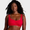 Women's Waffle Ruched Front Bralette - Wild Fable™ - 4 of 4