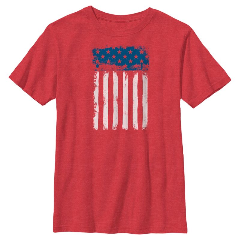 Boy's Lost Gods Fourth of July  Streak American Flag T-Shirt, 1 of 4