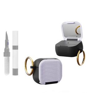 HTUTWOO Airpods Pro/Pro 2 Case, Beauty Mirror Earphone Protective Case Full Body Shockproof with Cleaning Kit and Keychain - 1 of 4