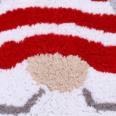 Holiday Gnome Cotton Bath Rug with Non-Slip Backing