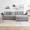 NicBex Couches for Living Room 111.4" Corduroy Sofa Lounge with Cup Holders and Lockers on the Armrests and a Reversible Chaise - 2 of 4