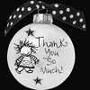 Northlight Matte Finish "Thank You" Print Christmas Ball Ornament - 2.75" (70mm) - White and Black - 2 of 4