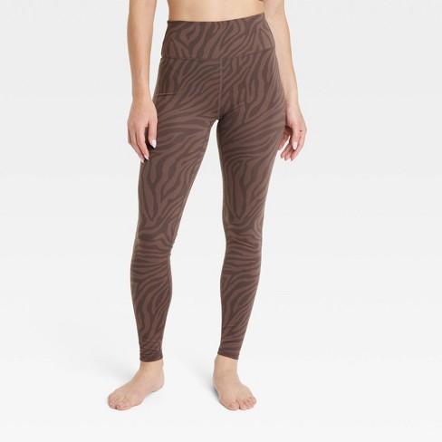 Women's Brushed Sculpt High-rise Leggings 28 - All In Motion™ Espresso Xs  : Target