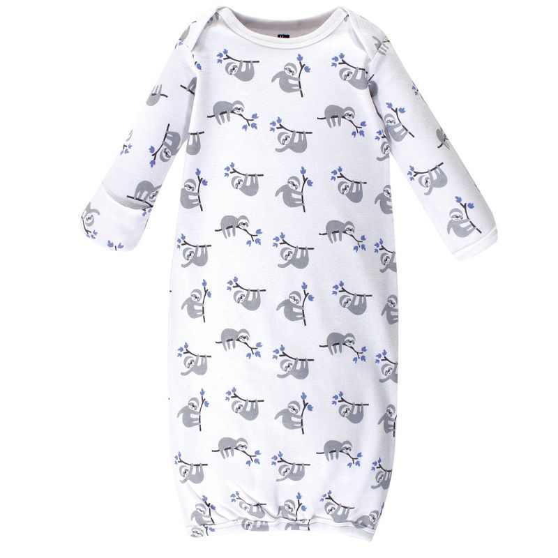 Hudson Baby Infant Boy Cotton Long-Sleeve Gowns 4pk, Little Explorer, 0-6 Months, 4 of 7