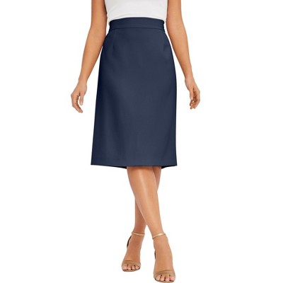 Jessica London Women's Plus Size Tummy Control Bi-Stretch Pencil Skirt