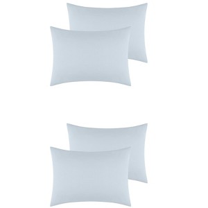 Unique Bargains Cotton Envelope Closure Softness and Durable Queen Pillowcase Cover 4 Pcs - 1 of 4