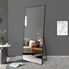 LOVMOR Modern Full Length Mirror, Full Body Mirror, Free Standing or Leaning or Wall-Mounted Mirror for Living Room, Bedroom - 2 of 4