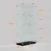 Multi-Use Tempered Glass Cabinet with LED Lighting, Lock, and Adjustable Feet for Any Space - 4 of 4