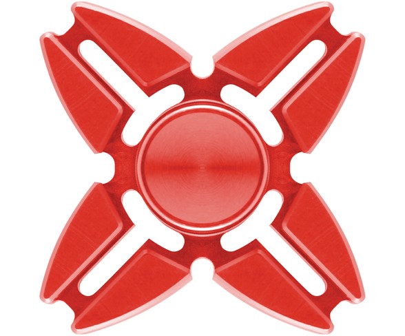 Vibe 4 Point Metal Fidget Spinner - Red