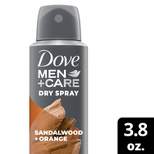 Dove Men+Care Soothing Sandalwood + Orange Plant Based Antiperspirant & Deodorant Dry Spray - 3.8oz