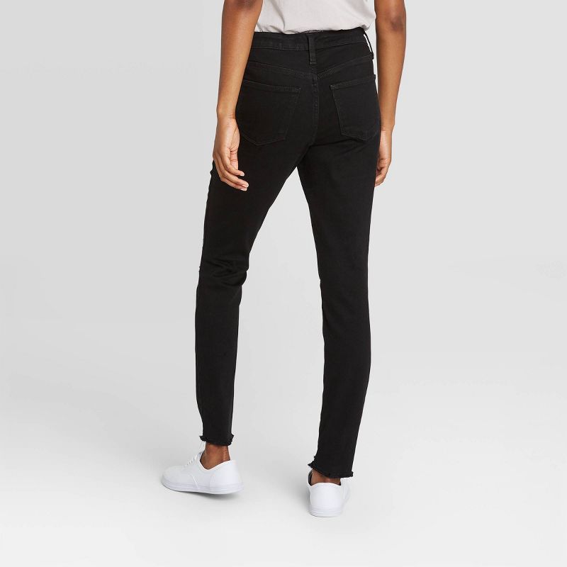 Women's Mid-Rise Skinny Jeans - Universal Thread™ Black, 3 of 13