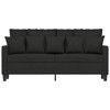 vidaXL 2-Seater Sofa with Metal Frame and Fabric Upholstery in Elegant Black - Stylish and Comfortable Living Room Seating - 2 of 4
