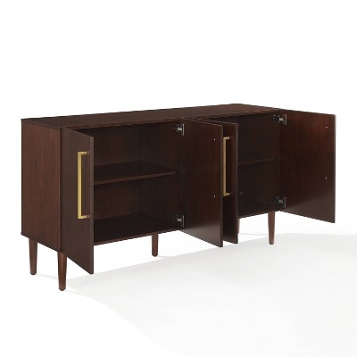 Everett Mid-Century Mahogany Sideboard with Adjustable Shelving