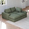 KWPZQEB 99'' Modular Sectional Sofa Couches, L-Shape Couch with 3 Pillows, 3-Seat Sofa with Chaise, Comfy Sectional Couches for Living Room - 4 of 4