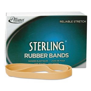 Alliance Sterling Rubber Bands 107 7 x 5/8 50 Bands/1lb Box 25075 - 1 of 2