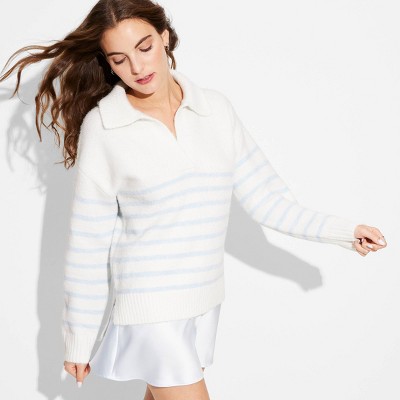 Women's Oversized Polo Pullover Sweater - Wild Fable™