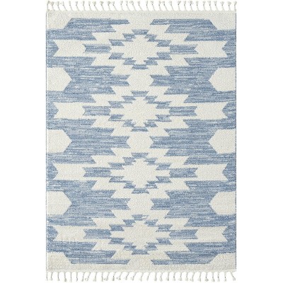 Luxe Weavers South Western Fringe Geometric Area Rug