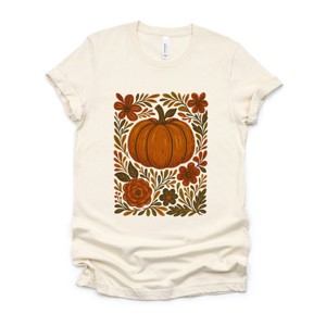 Simply Sage Market Pumpkin Boho Floral Short Sleeve Tee - 1 of 4
