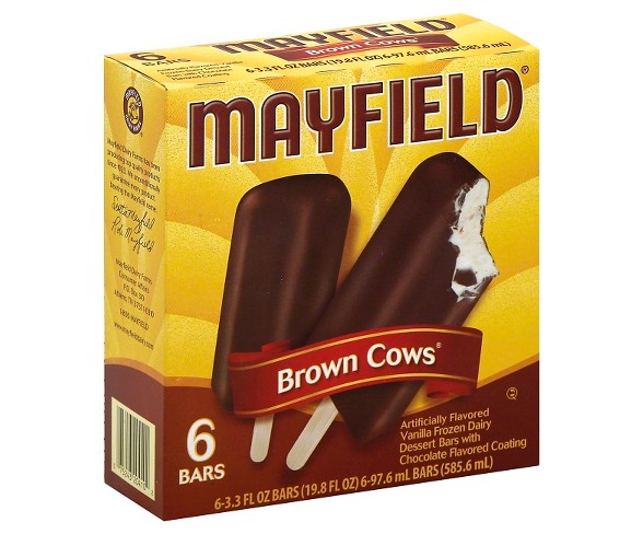 Mayfield Brown Cow Vanilla Ice Cream - 6ct