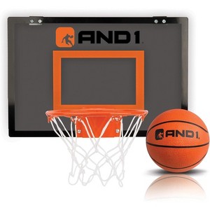 AND1 Over the Door Mini Basketball Hoop: 18x12 Shatterproof Backboard, 1 Mini Basketball - Ultimate Indoor Accessory - 1 of 4