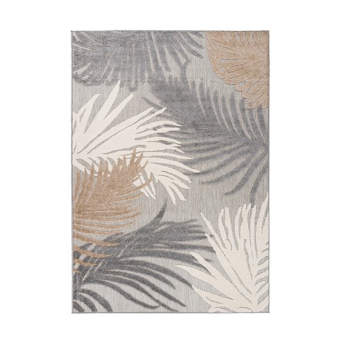 World Rug Gallery Floral Tropical Indoor/Outdoor Area Rug - Blue 7'10 x 10