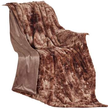 Collections Etc Tie Dye Faux Fur Throw