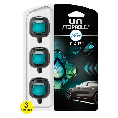 Febreze Car Air Freshener Vent Clip - Ocean Scent - 0.22 Fl Oz/3pk