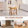 VEVOR Teak Shower Bench, 22 x 14.4 x 18.5 in, Waterproof Wood Shower Stool with Storage Shelf,  300 lbs Maximum Load Capacity, Natural Teak - 4 of 4