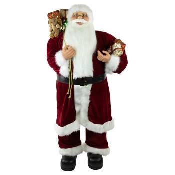 Northlight Standing Santa with Presents and Gift Bag Christmas Decoration  - 48"