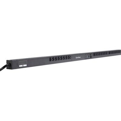 CyberPower PDUs PDU31101 Monitored - Automated notifications: E-mail, SMS, Text and SNMP Trap - Monitored - NEMA L5-20P - 24 x NEMA 5-20R - 120 V AC