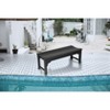 Vynxaria Black Backless Patio Bench - Modern HDPE Adirondack Seating for Garden and Balcony - 2 of 4