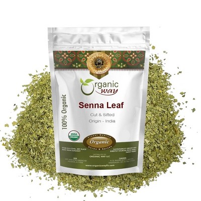 Organic Way Senna Leaf Cut & Sifted 4 Oz