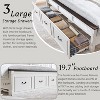 Mastgoal King Size Bed Frame with 51" Tall Headboard, 20" Roman Footboard, 3 Storage Drawers, No Box Spring Needed - 3 of 4