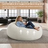 Hooseng 3.5 FT Bean Bag Chairs for Adults, Large Corduroy Bean Bag with Removable Cover, Memory Foam Filler Floor Couch for Living Room Bedroom - 3 of 4