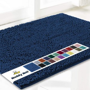 Muddy Mat Highly Absorbent  Soft Chenille Door Mat and Pet Rug Non Slip Thick Washable Area and Bath Mat for Indoor and Outdoor - 1 of 2
