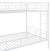 Bunk Bed, Full Metal Bunk Beds Upper Down Bed With Guardrail Stairway No Box Spring Needed, Bed Frame for Bedroom Playroom Living Room - image 2 of 4