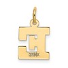 Black Bow Jewelry 14k Yellow Gold, Amanda Collection, Small Block Initial E Pendant - 3 of 4