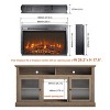 Kumasinova 23"/26" Electric Fireplace Insert Wall Mount Heater Fireplace with Remote Control & Realistic Flame Indoor Use,Black - 4 of 4