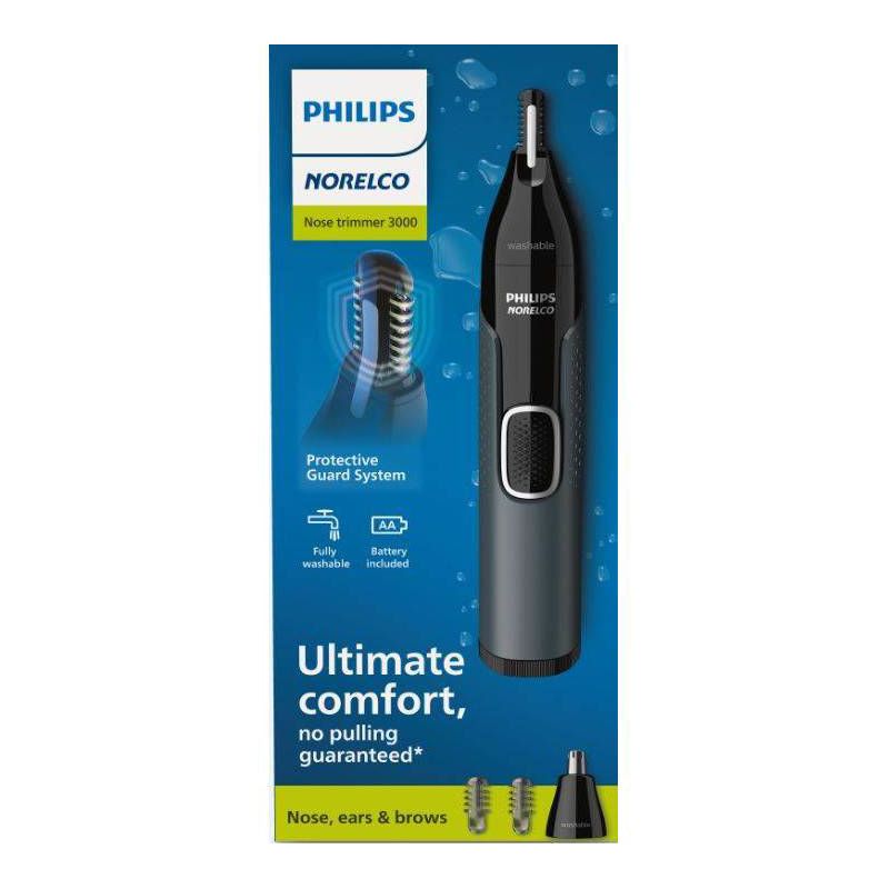 Philips Norelco Series 3000 Men&#39;s Nose/Ear/Eyebrows Electric Trimmer - NT3600/62, 1 of 10