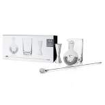 Viski Stainless Steel Bartender Set 4pcs Kit | Drink Mixers for Cocktails Gift Essentials: Mixing Glass, Hawthorne Strainer and Barspoon, Silver