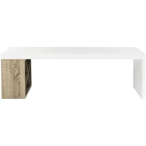 Carlton Coffee Table - White/Light Oak - Safavieh - 1 of 4
