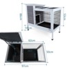 Akoasm Double-Tier Wooden Rabbit Cage With Runway And Leak-Proof Plastic Tray Indoor & Outdoor-Gray - 2 of 4
