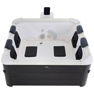 M Spa Square Bubble Massage Spa with Hard Exterior & Soft Lining Interior, 4 to 6 Person Outdoor Hot Tub with Hydro Jets, Oslo - 1 of 4