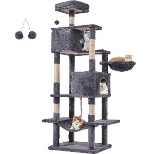 Lyngins Tall Cat Tree Tower, Multi-Level Cat Tower with Cat Scratching Post, Cat House & Hammock, Cat Toys for Indoor Cats, Cat Supplies Play & Lounge - 1 of 4