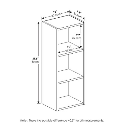 White Composite Wood 3-Tier Cube Storage Organizer