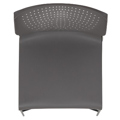 Hercules 661 lb. Capacity Gray Full Back Stacking Metal Chair
