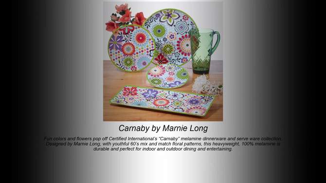 12pc Carnaby Melamine Diningware Set - Certified International, 2 of 7, play video