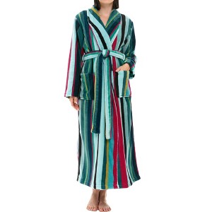 ADR Women's Long Robe, Fleece Plush Robe Woman, Cozy Regular & Plus Size Women's Bath Robe - 1 of 3